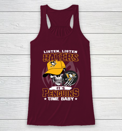 Listen Haters It is PENGUINS Time Baby NHL Racerback Tank 2