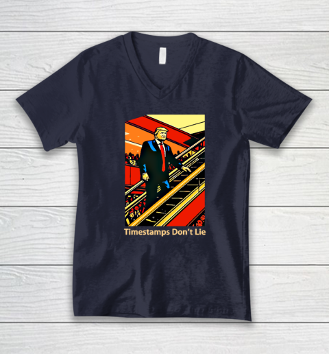Rattle Trap 1776 Knew Before You Escalator Truth V-Neck T-Shirt 2