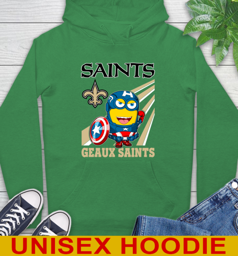 NFL Football New Orleans Saints Captain America Marvel Avengers Minion Shirt Hoodie 8