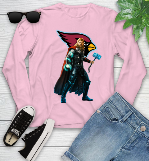 NFL Thor Avengers Endgame Football Arizona Cardinals Youth Long Sleeve 10