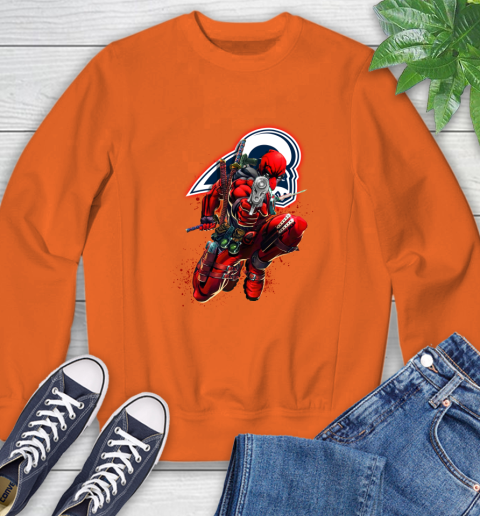 NFL Deadpool Marvel Comics Sports Football Los Angeles Rams Sweatshirt 4