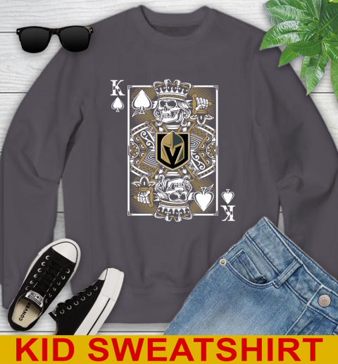 Vegas Golden Knights NHL Hockey The King Of Spades Death Cards Shirt Youth Sweatshirt 5