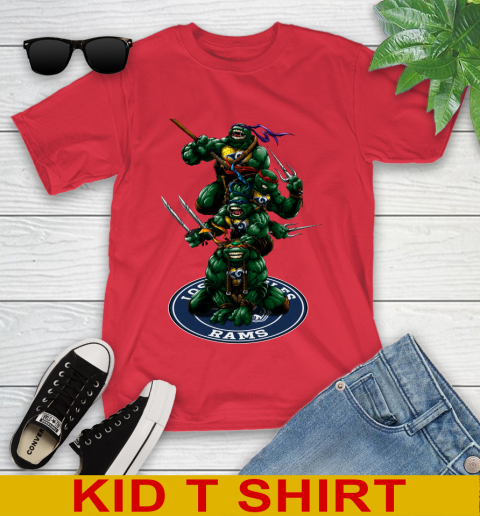 NFL Football Los Angeles Rams Teenage Mutant Ninja Turtles Shirt Youth T-Shirt 10