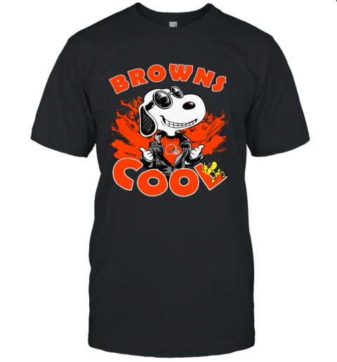 Cleveland Browns Snoopy Joe Cool We're Awesome Unisex Jersey Tee
