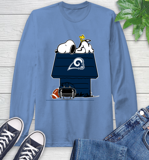 Los Angeles Rams NFL Football Snoopy Woodstock The Peanuts Movie Long Sleeve T-Shirt 11