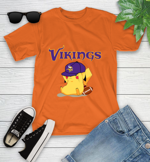 NFL Pikachu Football Sports Minnesota Vikings Youth T-Shirt 7