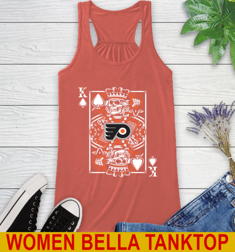 Philadelphia Flyers NHL Hockey The King Of Spades Death Cards Shirt Racerback Tank 3
