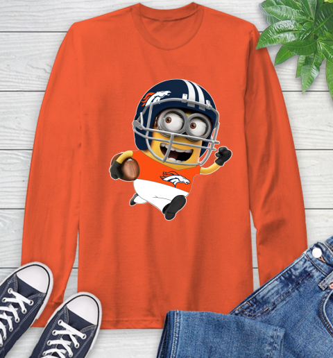 NFL Denver Broncos Minions Disney Football Sports Long Sleeve T-Shirt 5
