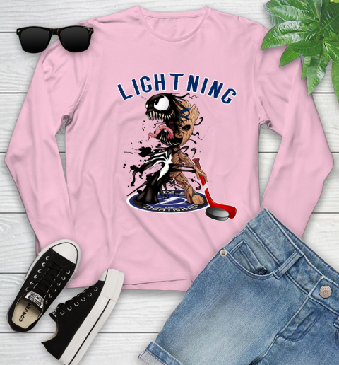 NHL Tampa Bay Lightning Hockey Venom Groot Guardians Of The Galaxy Youth Long Sleeve 10