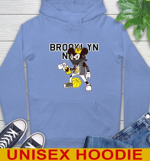Brooklyn Nets NBA Basketball Mickey Peace Sign Sports Hoodie 11