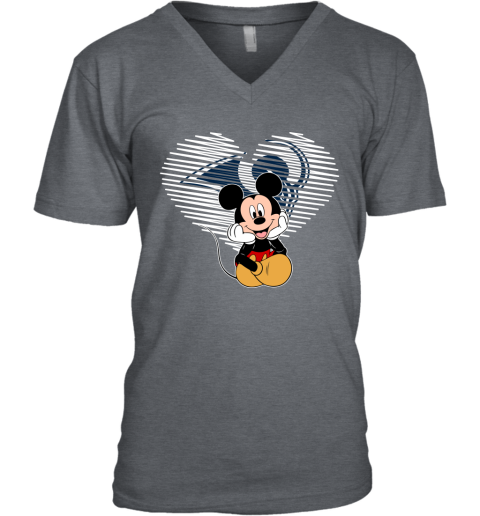 NFL Los Angeles Rams The Heart Mickey Mouse Disney Football T Shirt HAE415D9mFI v neck unisex 8 95 151514 front dark heather