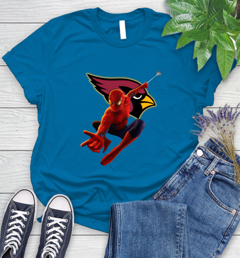 NFL Spider Man Avengers Endgame Football Arizona Cardinals Women's T-Shirt 7