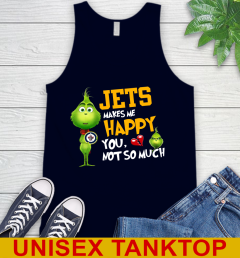 NHL Winnipeg Jets Makes Me Happy You Not So Much Grinch Hockey Sports Tank Top 2