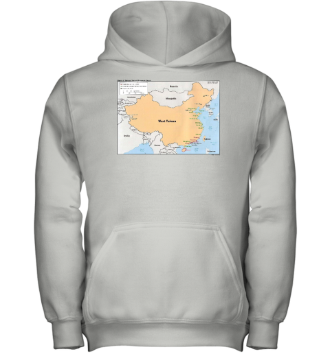 Terrible Maps Map Of West Taiwan Youth Hoodie