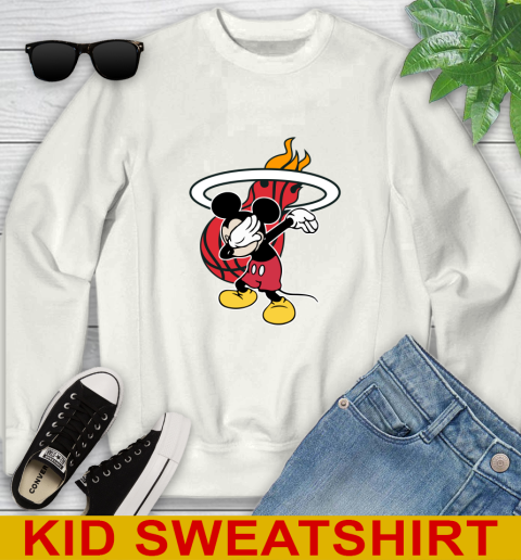 Miami Heat NBA Basketball Dabbing Mickey Disney Sports Youth Sweatshirt