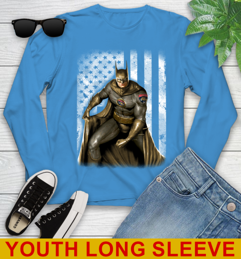 Florida Panthers NHL Hockey Batman DC American Flag Shirt Youth Long Sleeve 8
