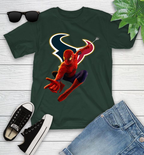 NFL Spider Man Avengers Endgame Football Houston Texans Youth T-Shirt 5