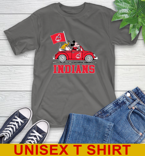 MLB Baseball Cleveland Indians Pluto Mickey Driving Disney Shirt T-Shirt 8