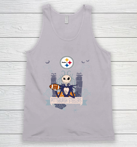NFL Pittsburgh Steelers Football Jack Skellington Halloween Tank Top 3