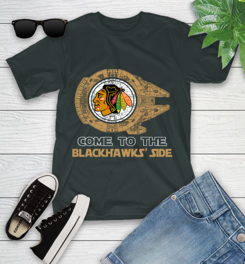 NHL Come To The Chicago Blackhawks Wars Hockey Sports Youth T-Shirt 6