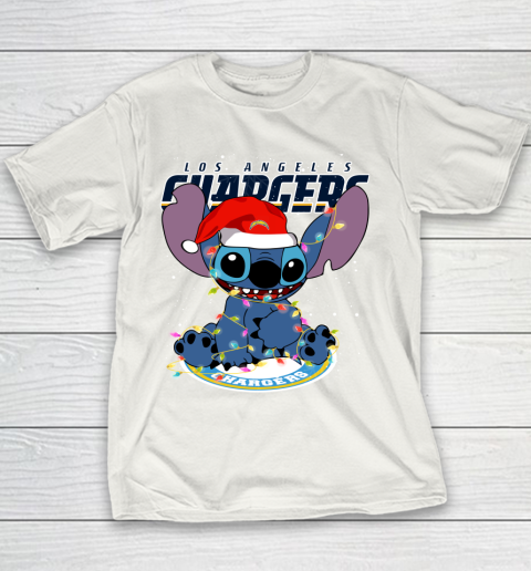 Los Angeles Chargers NFL Football noel stitch Christmas Youth T-Shirt
