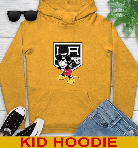 Los Angeles Kings NHL Hockey Dabbing Mickey Disney Sports Youth Hoodie 3