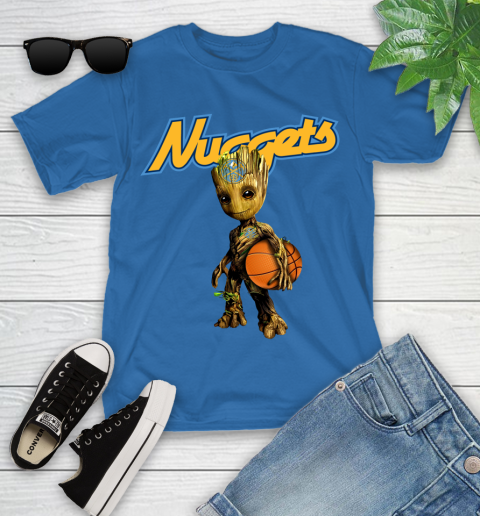 Denver Nuggets NBA Basketball Groot Marvel Guardians Of The Galaxy Youth T-Shirt 9