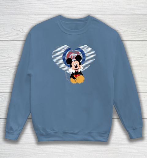 MLB Chicago Cubs The Heart Mickey Mouse Disney Baseball Sweatshirt 8