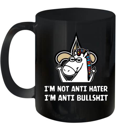 New Orleans Saints NFL Football Unicorn I'm Not Anti Hater I'm Anti Bullshit Ceramic Mug 11oz 2