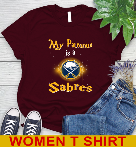 NHL Hockey Harry Potter My Patronus Is A Buffalo Sabres Women's T-Shirt 6