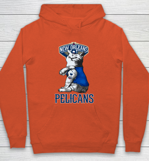 NBA Basketball My Cat Loves New Orleans Pelicans Hoodie 3