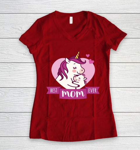 Mother's Day Funny Gift Ideas Apparel  Best Mom Ever T Shirt Women's V-Neck T-Shirt 8