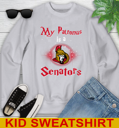 NHL Hockey Harry Potter My Patronus Is A Ottawa Senators Youth Sweatshirt 3
