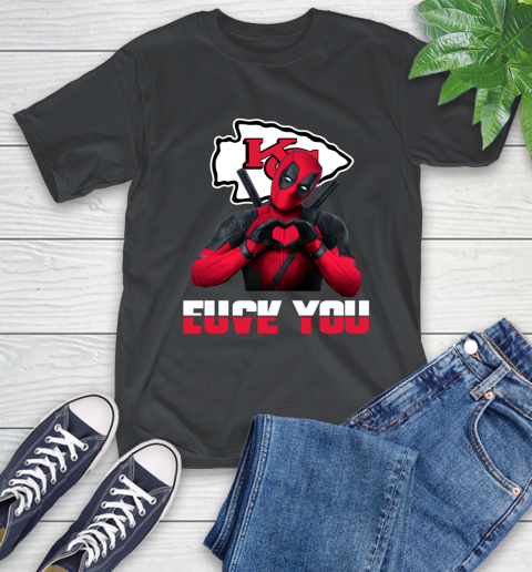 NHL Kansas City Chiefs Deadpool Love You Fuck You Football Sports T-Shirt