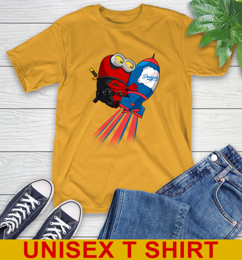 MLB Baseball Los Angeles Dodgers Deadpool Minion Marvel Shirt T-Shirt 2