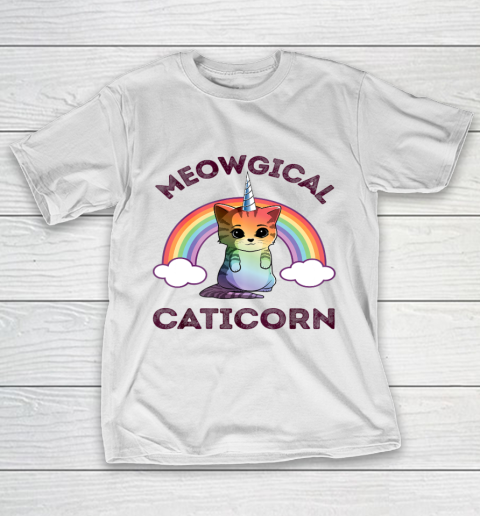 Meowgical Caticorn Cat Unicorn Girls Women Kittycorn T-Shirt