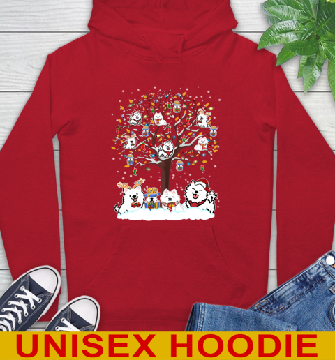Samoyed dog pet lover light christmas tree shirt 22