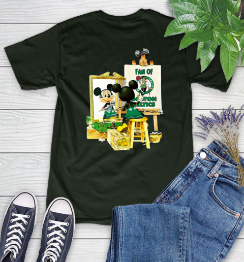 NBA Basketball Boston Celtics Mickey Drawing Shirt 86
