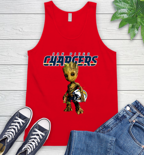 Los Angeles Chargers NFL Football Groot Marvel Guardians Of The Galaxy Tank Top 6