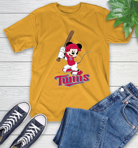 MLB Baseball Minnesota Twins Cheerful Mickey Mouse Shirt T-Shirt 3
