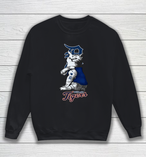 MLB Baseball My Cat Loves Detroit Tigers Sweatshirt
