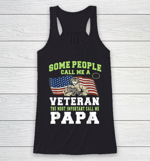 Grandpa Funny Gift Apparel  Men Grandpa Veteran The Important Call Me Pap Racerback Tank