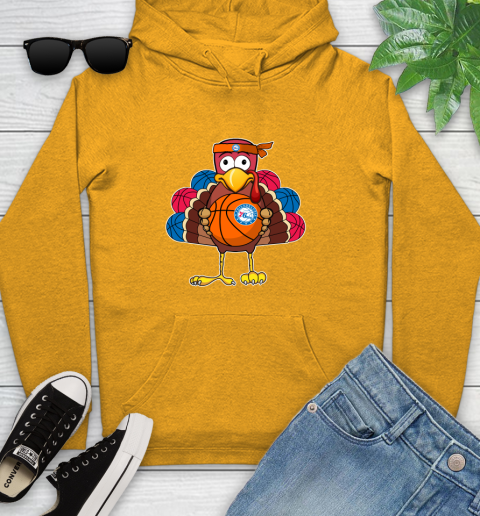 Philadelphia 76ers Turkey thanksgiving day Youth Hoodie 3