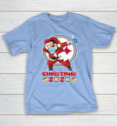 Pittsburgh Steelers Funny Santa Claus Dabbing Christmas 2020 NFL T-Shirt 10