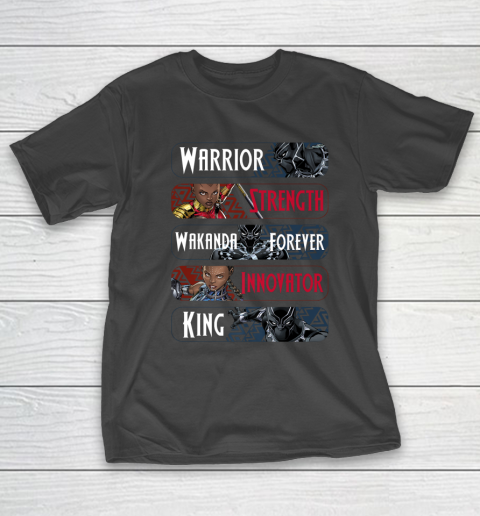 Marvel Wakanda Forever Inspirational Text T-Shirt
