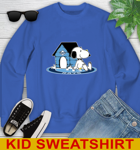 MLB Baseball Tampa Bay Rays Snoopy The Peanuts Movie Shirt Youth Sweatshirt 7