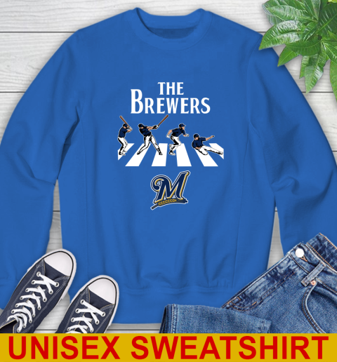 MLB Baseball Milwaukee Brewers The Beatles Rock Band Shirt Sweatshirt 11