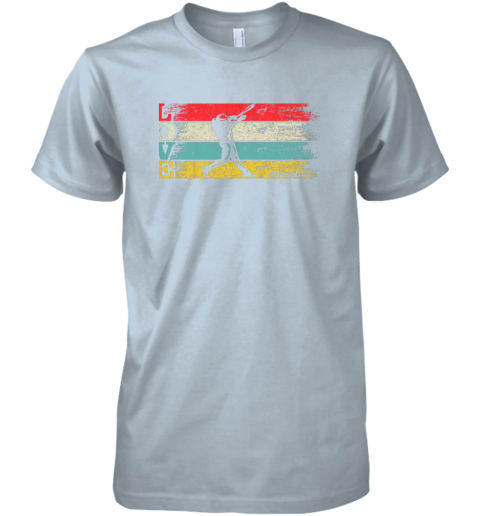6p73 vintage retro love baseball funny batter swinging cool gift t premium guys tee 5 front light blue