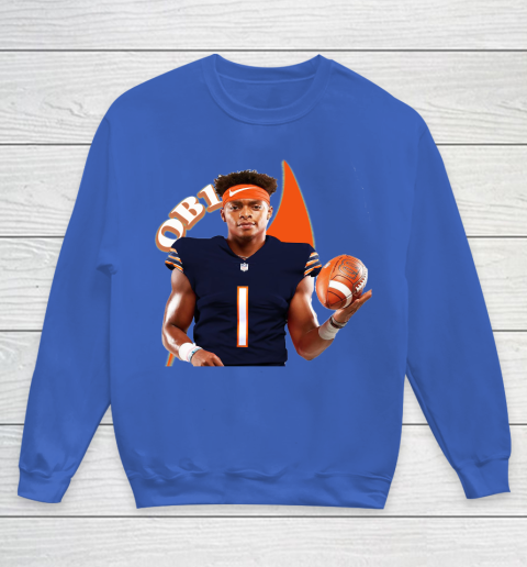 Justin Fields Bears Youth Sweatshirt Tee For Sports