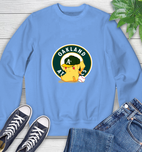 MLB Pikachu Baseball Sports Oakland Athletics Sweatshirt 11